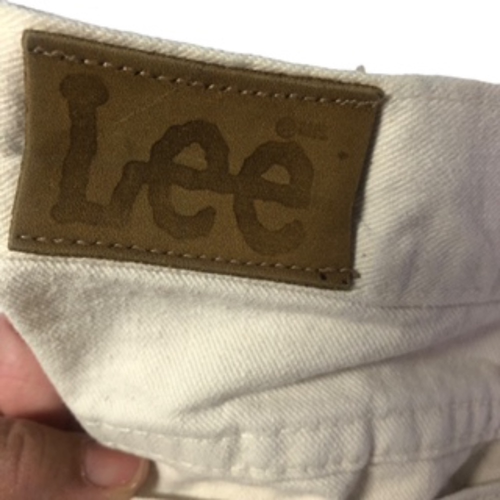 Lee Vanilla Colored Straight Leg Jeans Size Juniors 11 M - Picture 8 of 12